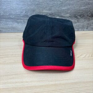 Hind Hat Cap Strap Back Red Black Running Performance Wicking Lightweight
